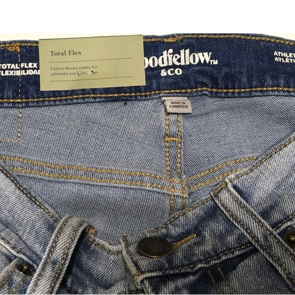 2-Pair Goodfellow & Co Mens 29 x 32 Watson Light Wash Athletic Slim Tapered Leg - Picture 6 of 11